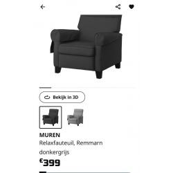 Relaxfauteuil remmarn ikea. Goede staat