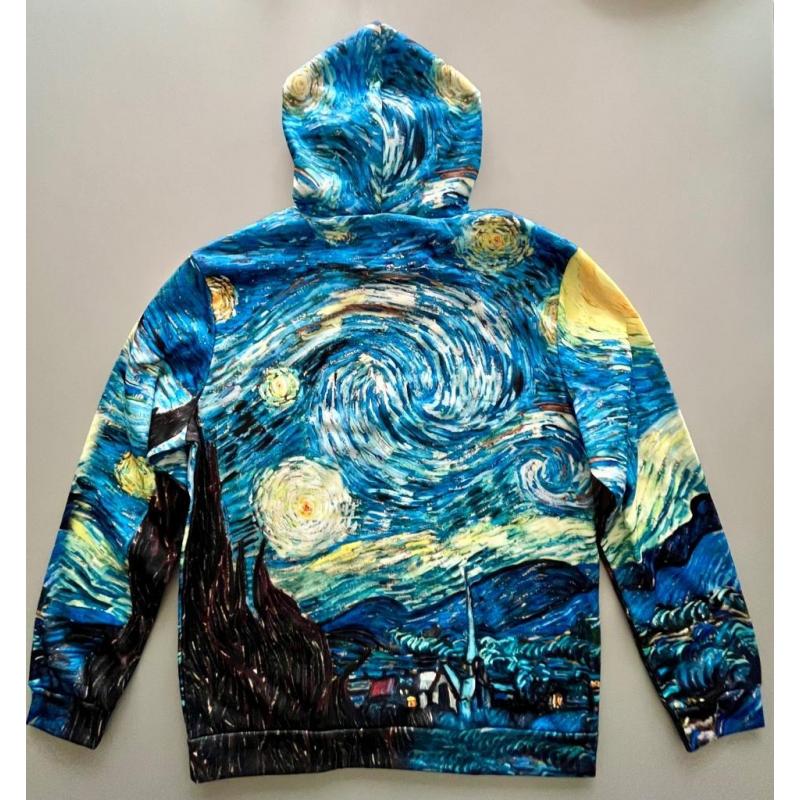 hoodie met print Starry Night van Vincent Van Gogh